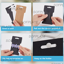 120 шт. 3 цвета пустых бумажных заколок для волос&nbsp;CDIS-SP0001-25