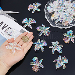 12шт УФ-покрытие прозрачные акриловые бусины MACR-FH0001-27