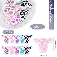 10шт 5 цвета силиконовые бусины JX809A