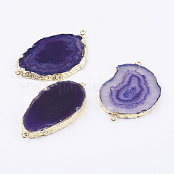 Соединители звеньев натурального агата&nbsp;G-P306-01G