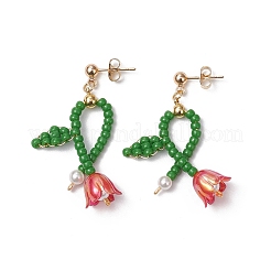 Серьги-гвоздики с цветком EJEW-TA00637