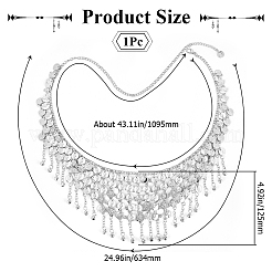 Многослойный плоский круглый пояс из сплава с цепочками&nbsp;FIND-WH20010-06P