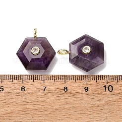 Подвески из натурального аметиста &nbsp;G-P588-02G-07