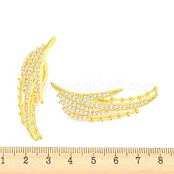 Покрытие стойки латунь паве прозрачные застежки-замки из кубического циркония KK-P243-03G