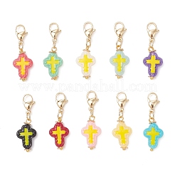 10 шт. подвесных украшений ручной работы из эмали лэмпворк&nbsp;HJEW-JM03931