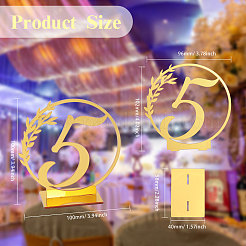 Акриловая настольная пластина для украшения дисплея DJEW-WH0001-35B