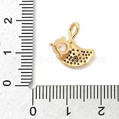 Латунные микропаве прозрачные кубические циркониевые подвески&nbsp;KK-B130-03G-04