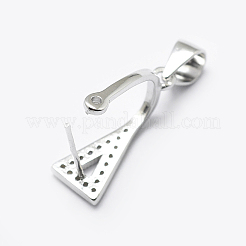 Антикоррозийное родиевое покрытие 925 стерлинговое серебро микропаве кубические цирконии подвески баилы STER-P034-47P