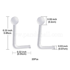 Акриловое L-образное кольцо в носу AJEW-YW0001-06A