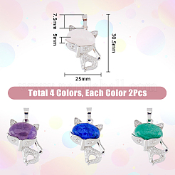 8 шт. 4 стиля подвески из натуральных драгоценных камней&nbsp;G-DC0001-18