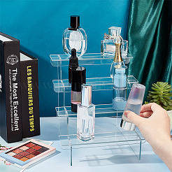 4-слойный прямоугольный акриловый органайзер для минифигурок ODIS-WH0038-38B