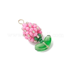 Подвески-бутоны из стеклянных бусинок&nbsp;PALLOY-MZ00760-05