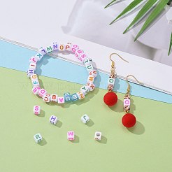 DIY 26 буква акриловые бусины стрейч наборы браслетов на день детей DIY-LS0001-04