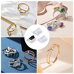 12шт 3 цвета прямоугольные акриловые подставки для колец на палец RDIS-FG0001-26