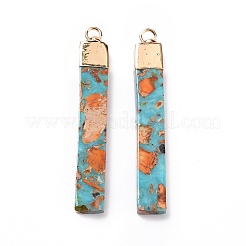 Подвески из окрашенной натуральной императорской яшмы&nbsp;G-P490-05G