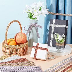 Плетеные кружевные ленты из полиэстера&nbsp;OCOR-WH0060-73A