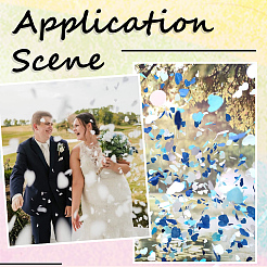 100 г 10-цветная бумага для украшения стола конфетти&nbsp;AJEW-SP0002-88