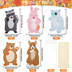 5 комплект из 5 прозрачных пластиковых пакетов для печенья&nbsp;ABAG-BC0001-41