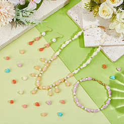 120 шт. 6-х цветные синтетические коралловые бусины&nbsp;CORA-PH0001-01