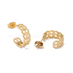 Ионное покрытие (ip) 304 нержавеющая сталь панцирные цепи обертывание серьги-гвоздики EJEW-G314-03B-G