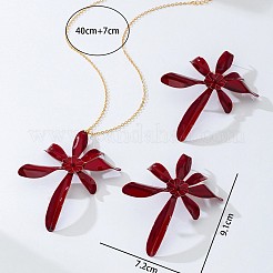 Комплекты из цветочного сплава с подвесками и серьгами-гвоздиками&nbsp;FS-WG606EA-01