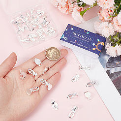 40 шт. фурнитура для сережек-клипс из нержавеющей стали 304 STAS-SC0008-39S