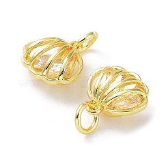 Подвески из латуни с покрытием из прозрачного кубического циркония KK-B078-06G18