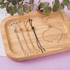 Покрытие стойки экологически чистое изготовление браслетов из латуни-цепочки KK-TA0007-84-RS