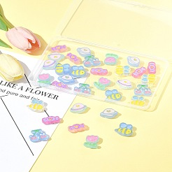 32шт 8 стиля прозрачные акриловые бусины MACR-FS0001-95