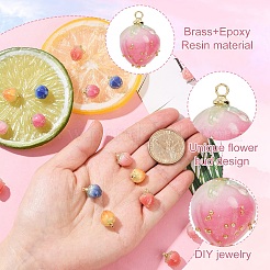 10 шт. 5-х цветные подвески из эпоксидной смолы ручной работы&nbsp;KY-YW0002-04