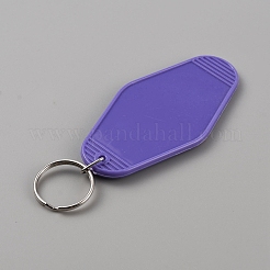 Пластиковый пустой брелок для мотеля&nbsp;KEYC-WH0034-29E