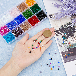 2250 шт. 15 цвета имитация австрийского хрусталя 5301 биконуса GLAA-HY0001-23