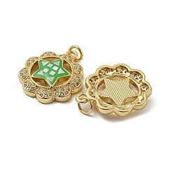 Латунные микро проложить кубического циркония подвески&nbsp;KK-H457-02G-02