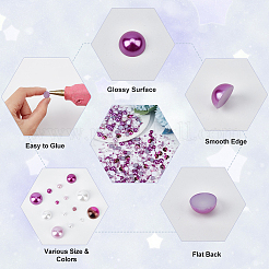 84 г 14 стиля АБС пластик имитация жемчуга кабошоны SACR-OC0001-06