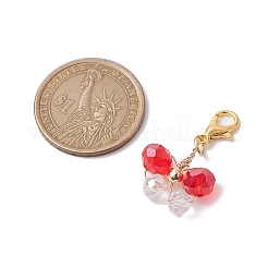 Подвесные украшения из сплава стекла&nbsp;HJEW-JM01856