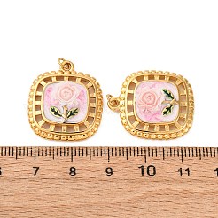 Подвески из нержавеющей стали 304 с эмалью&nbsp;STAS-U061-47G-02