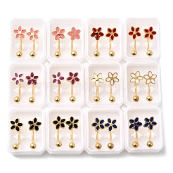 Серьги-гвоздики из нержавеющей стали 304 EJEW-F396-05E-G