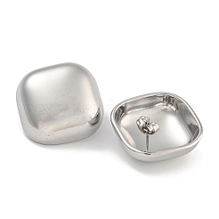 Квадратные серьги-гвоздики из нержавеющей стали 304 для женщин&nbsp;EJEW-U022-07P