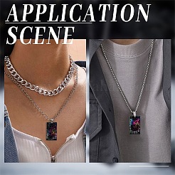 24шт 6 стильные печатные непрозрачные акриловые подвески SACR-SC0001-13