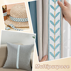 Жаккардовая полиэфирная лента длиной 25 м.&nbsp;OCOR-WH0088-83B