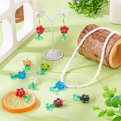 20 шт. подвески из стекла случайного цвета PALLOY-TA00219-1