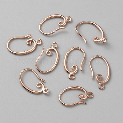 Латунные крючки для сережек&nbsp;KK-WH0064-07RG-1