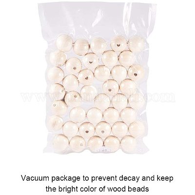 Незаконченные деревянные бусы WOOD-PH0008-18-1