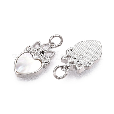 Латунные микропаве прозрачные подвески с фианитом KK-N254-211P-1