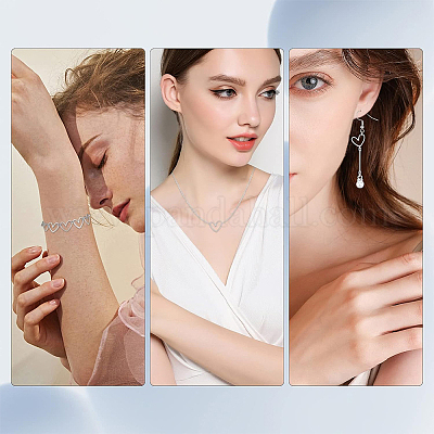 Набор для самостоятельного изготовления сережек-сердечек из нержавеющей стали 304 DIY-DR0001-41-1