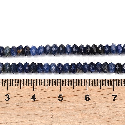 Природный содалит бисер нитей&nbsp;G-B175-A10-2x4mm-1