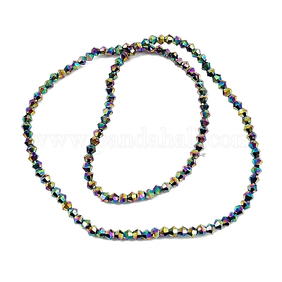 Прозрачные стеклянные бусины гальваническим пряди EGLA-A039-T3mm-UA02-1