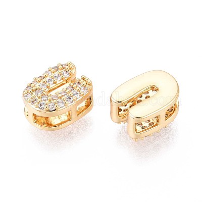 Латунные микропаве из прозрачного кубического циркония KK-T071-17G-U-1