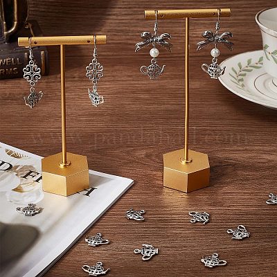 80 шт. Подвески из цинкового сплава в тибетском стиле для чайника FIND-SC0004-82-1