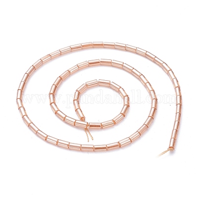 Стеклянные бусины с гальваническим покрытием  EGLA-K014-B-PL01-1